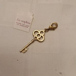Lia Sophia Gold Key Charm